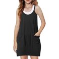 thumbnail image 2 of Babcutegg Dresses For Girls Soild Color Sleeveless Crew Neck Dress for Girls Black 13 Years, 2 of 9