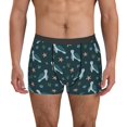thumbnail image 1 of Xecao Cute Turtle Print Men's Boxer Briefs with Soft Elastic Waistband and 3D Space Capsule Design Breathable Comfortable Underwear-Medium, 1 of 5