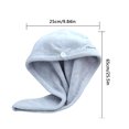 thumbnail image 4 of Toalla para Secar el Cabello, Terciopelo Coral, Absorbente, Secado Rápido, Paño para Envoltura, Baño, Ducha, Paño para Colgar, Azul Scienceny HA002196-02, 4 of 6