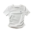 thumbnail image 3 of T-shirt pour Filles à Col Rond, Manches Courtes, T-Shirts d'Été pour Garçons, Ensembles pour Filles 2T, 3 of 3
