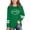 Green, variant on ITSAME Girls Long Sleeve T-Shirts, Round Neck Fashion Print Loose Fit Kids Fashion Leisure Tees Green Size 11-12T
