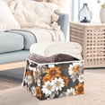 thumbnail image 3 of Yayeee Collapsible Cube Storage Bin with Lid Fabric Closet Decorative Basket with Handles, Black Plaid Floral, 3 of 7