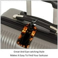 thumbnail image 3 of Square 2Pack PU Leather Halloween Black Cat Cruise Luggage Tag with Privacy Cover and Name ID Tag for Travel Handbags Backpacks Luggage Tags, 3 of 6