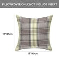 thumbnail image 3 of PiccoCasa 2Pcs Buffalo Check Plaid Throw Pillowcases Cotton Linen Cushion Covers Yellow Brown 18"x18", 3 of 6