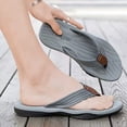 thumbnail image 6 of Xfvqtps Mens Flip Flops with Thick Non-Slip Rubber Sole Solid Color Woven Strap Summer Comfortable Outdoor Beach Sandals for Casual Wear, 6 of 9