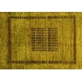 thumbnail image 1 of Ahgly Company Indoor Rectangle Abstract Yellow Modern Area Rugs, 4' x 6', 1 of 4