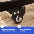 thumbnail image 4 of ModFusion - Modern Twin Daybed with Pull Out Trundle/Steel Slat Support/Space Saving Adjustable Height, Easy Assembly, Black, 4 of 7