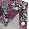 thumbnail image 4 of Ambesonne Dahlia Grommet Curtain, Large Floral Petals Bud, 50" x 72", Pale Pink Eggplant White, 4 of 6