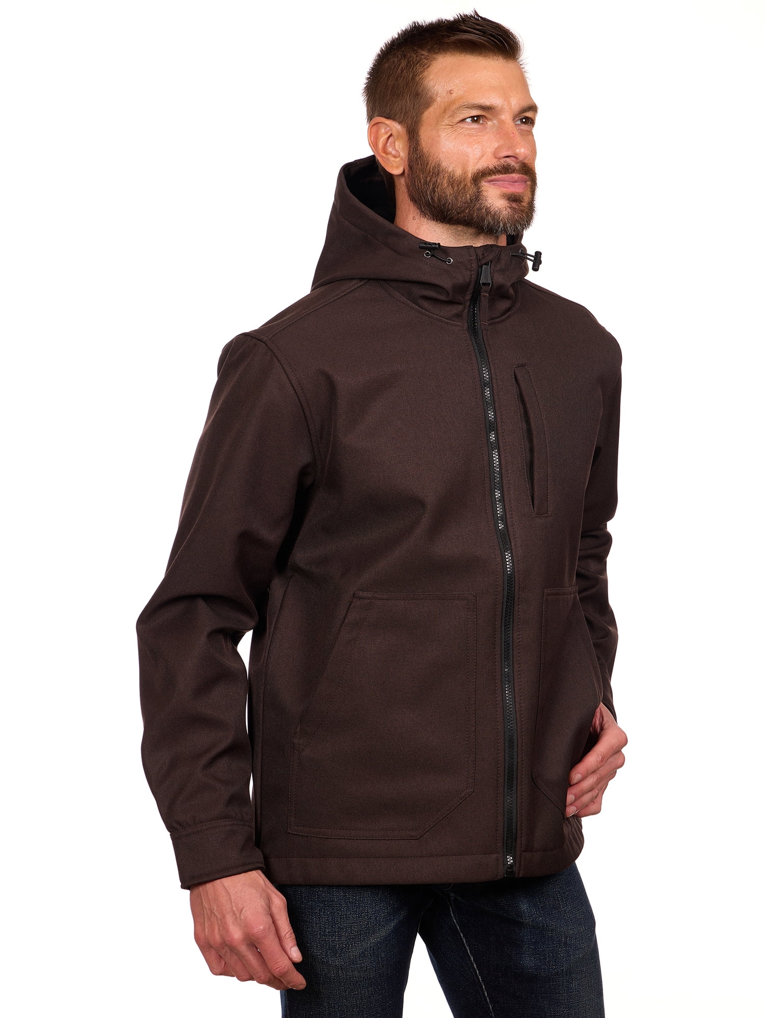 Bass Creek Outfitters Men's Twill Bonded Fleece Softshell Jacket, Sizes M-2XL