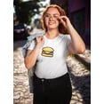 thumbnail image 2 of Cool Basic Cheeseburger Food Graphic Women White T-Shirt, Female x-Large, 2 of 4