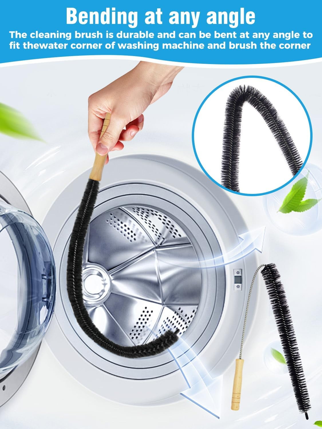 8 Pack Washing Machine Cleaning Brush Kits, Front Load Washer Cleaner Tools Accessories, for Tight Spaces and Washing Machine Rubber Seals