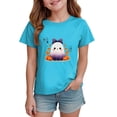 thumbnail image 2 of Enyan Halloween Shirt Girls Short Sleeve Crewneck Tshirts Cute Ghost Graphic Tees Halloween Girls Shirt(Size 9-10 Years), 2 of 5