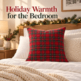 thumbnail image 6 of Christmas Tartan Plaid Throw Pillow, Holiday Decor Cushion for Sofa, Couch, Bed, Living Room, Bedroom, Porch, Office and Festive Fall Winter Home Decoration​, Red, 6 of 7