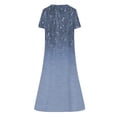 thumbnail image 5 of Ruyang Women's Summer Boho Floral Maxi Dress Casual Loose Summer Short Sleeve Beach Vacation Dresses With Pockets Denim Dress Long Sleeve, 5 of 5
