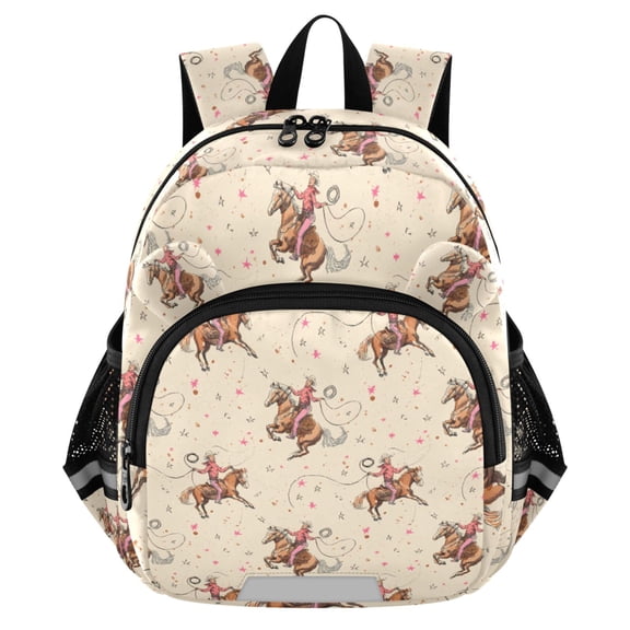 ALAZA Cowboys Riding Mini Backpack School Bookbag Age 3-7 Medium