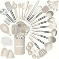 thumbnail image 6 of 43pcs Premium Silicone Kitchen Utensil Set with Stainless Steel Handles - Includes Cooking Turner, Spatula, Whisk, Tongs & More - Essential Chef Tools in Black Storage Bucket for Easy Access & Organiz, 6 of 9