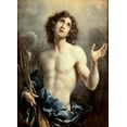 thumbnail image 2 of Dolci, Carlo 24x32 Black Ornate Wood Framed with Double Matting Museum Art Print Titled - Saint Sebastian, 2 of 4