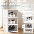 thumbnail image 3 of 6-Layer Foldable Shoe Box, Front Door Shoe Storage Box, Non-Assembly Stackable Shoe Storage Box With Door, Independent Shoe Rack Cabinet With Cover, Plastic Shoe Rack Suitable For Closet Entrance, 3 of 5