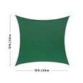 thumbnail image 3 of Coolaroo Coolhaven Outdoor Sun Shade Sail 95% UV Block Protection for Garden, Patio, Backyard, 12' Square, Heritage Green, 3 of 5