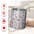 thumbnail image 5 of 12oz Coffee Tumblers Gray Christmas Gnome and Tree Pattern Stainless Steel Vacuum Insulated Travel Tumbler Coffee Cups Mug with Lid and Straw with Cleaning Brush for Cold & Hot Drinks, 5 of 5