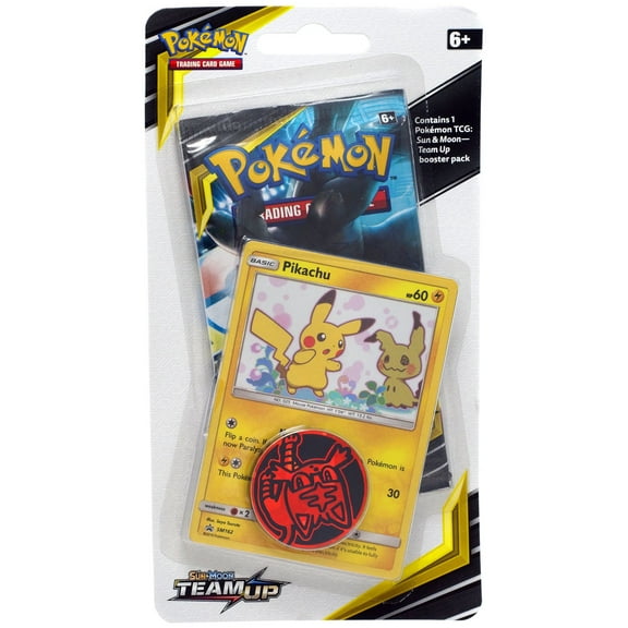 Pokemon Sun & Moon Team Up Pikachu Blister Booster Pack (with Coin)
