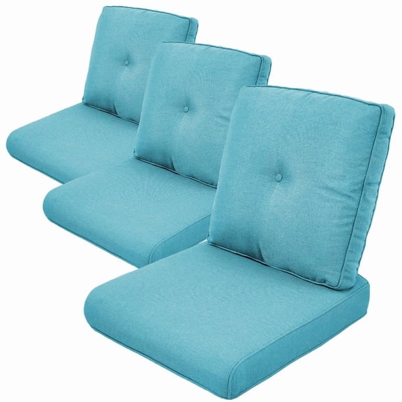 Bellefurn 3 Piece Outdoor Deep Seat Cushion,22 x 25 Outdoor Chairs Cushions for Patio Furniture Waterproof & Fade Resistant Outdoor Cushions for Wicker Chair,Sofa,Couch
