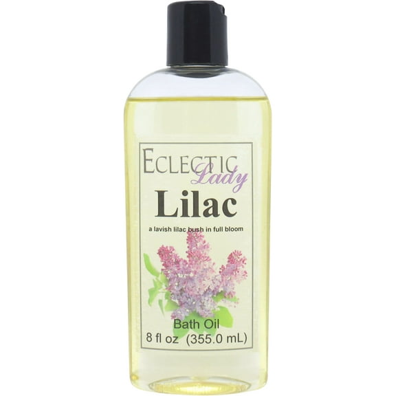 Lilac Bath Oil - Scented Body Oil - Relaxing & Moisturizing Bathing Oil - Fragrance Body Oil For Dry & Rough Sensitive Skin - 8 oz