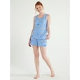 thumbnail image 2 of Joyspun Women's Print Tank Top and Shorts Pajama Set, 2-Piece, Sizes S to 3X, 2 of 6