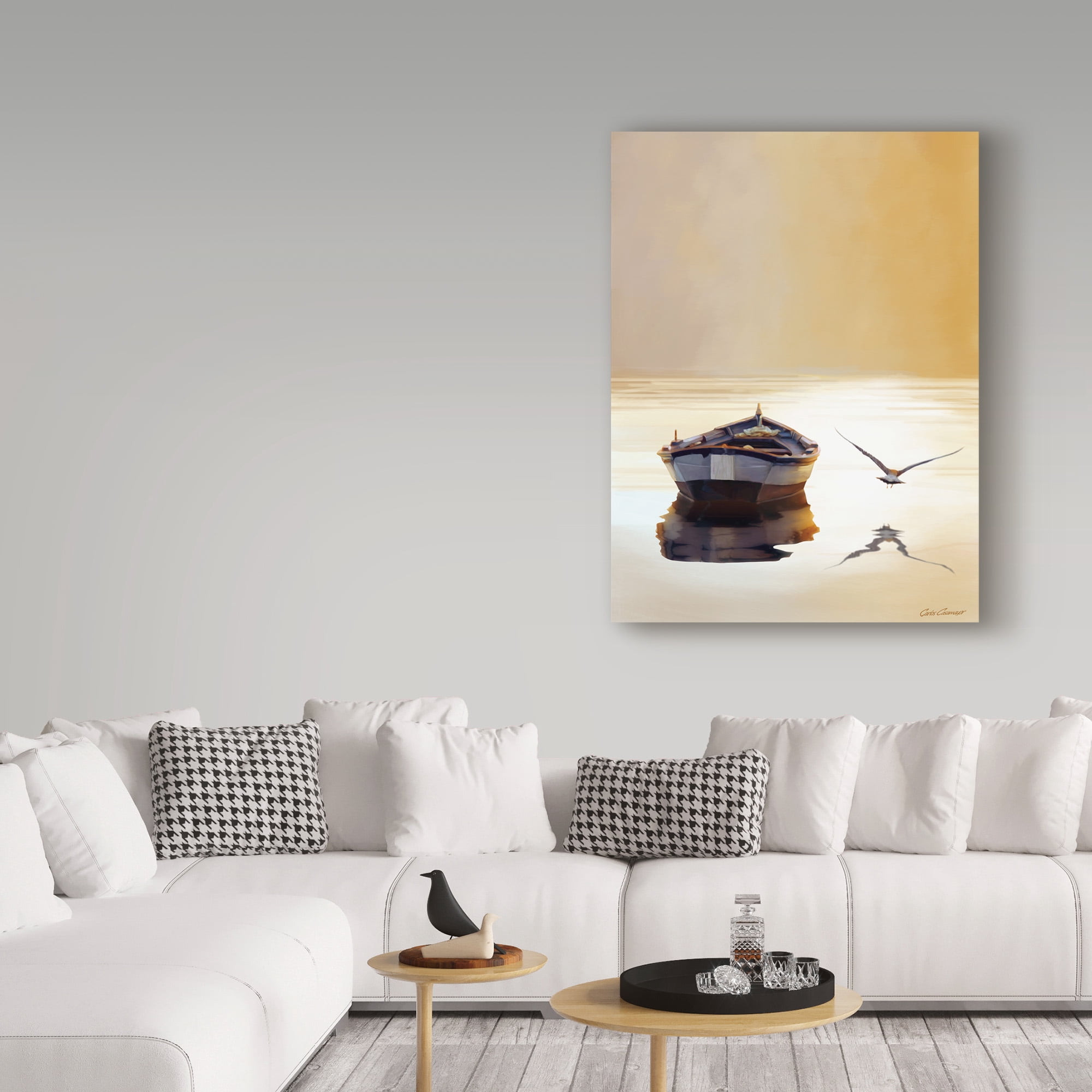 Trademark Fine Art 'Sunset In The Pier' Canvas Art by Carlos Casamayor