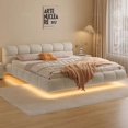 thumbnail image 2 of Japanese Modern Upholstered Bed Queen Bed Frame With Headboard Multifunctional Frame Structure Air Bed Yatak Bedroom Furniture My Lux Decor Round, 2 of 10