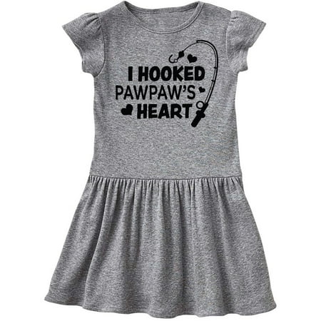 

Inktastic I Hooked Pawpaw s Heart with Fishing Rod Gift Toddler Girl Dress