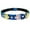 Blue, variant on Genuine Leather Designer Dog Collar, Daisy, Studs. 11.5"x1/2" Wide. Fits 8"-10" Neck, Yorkshire Terrier, Puppies