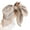 Beige, variant on SPRING PARK Women Bow Long Tassel Ribbon Ponytail Scarf Hair Tie Scrunchie Elastic Hair Rope Accessories