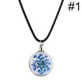 thumbnail image 2 of Collier Pendentif Fleur Séchée Rétro Collier Charme Bijou, 2 of 10