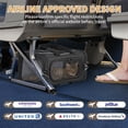 thumbnail image 3 of Transportín para mascotas Petsfit Airline aprobado para gatos pequeños, color negro, 3 of 9