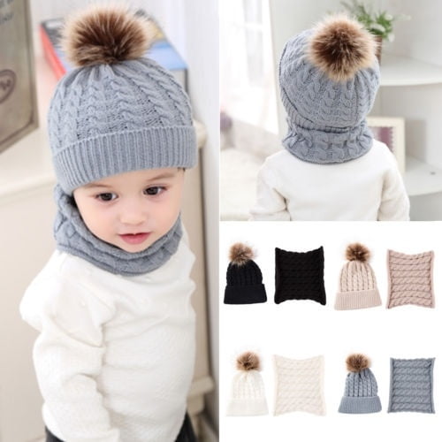 AC/_ Toddler Kid Girl Boy Baby Infant Winter Warm Crochet Knit Hat Beanie Cap Nov