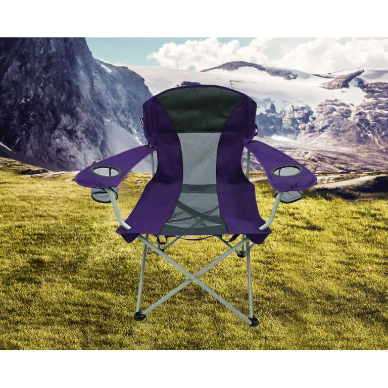Ozark Trail Oversize Mesh Quad Camping Chair Mesh Back and Seat