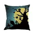 thumbnail image 4 of 4Pack Halloween Throw Pillow Covers - Halloween Pumpkin Printing Polyester Covers Square 18x18 inch for Sofa Bed Couch, 4 of 6