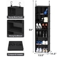 thumbnail image 2 of PLUMEBAY 2 Pack Hanging Closet Organizer with Dividers, 24 Compartment Closet Storage Shelves, Black, 2 of 7