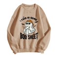 thumbnail image 4 of EHQJNJ Sweat-Shirt Vert à Col Rond pour Femmes Haut Ample Imprimé Mignon Hoodie Pull-Over Matelassé Sans Capuche Graphiques, 4 of 4