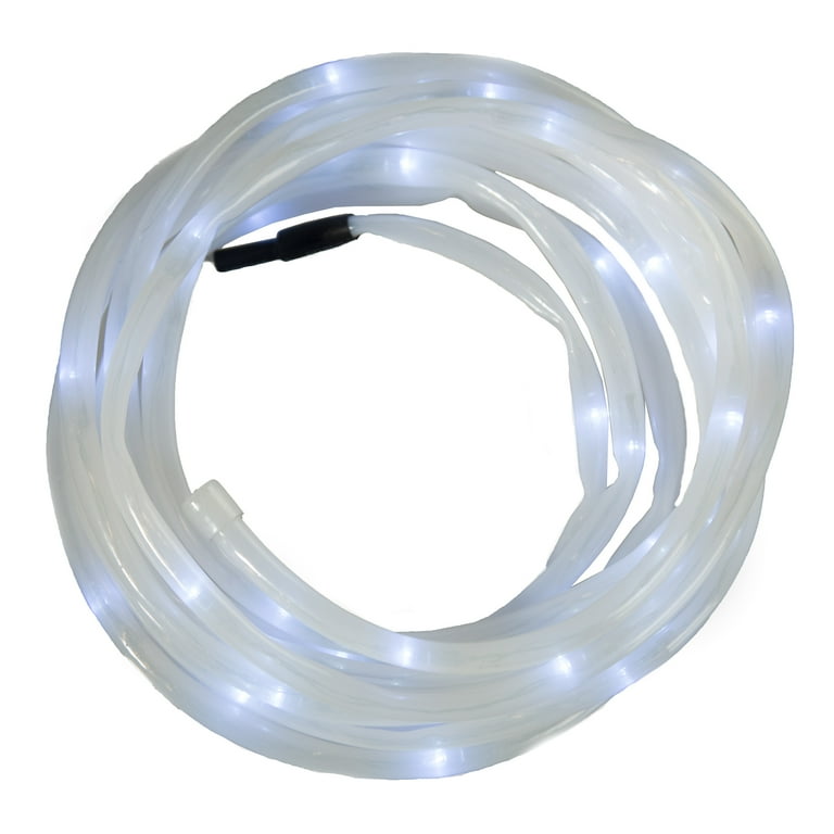 Pure Garden Solar LED Rope Light, 32', 100 White LED Lights Pure Garden Solar LED Rope Light, 32', 100 White LED Lights