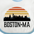 thumbnail image 4 of Inktastic Boston Massachusetts Skyline Sunset Boys or Girls Baby Bib, 4 of 4