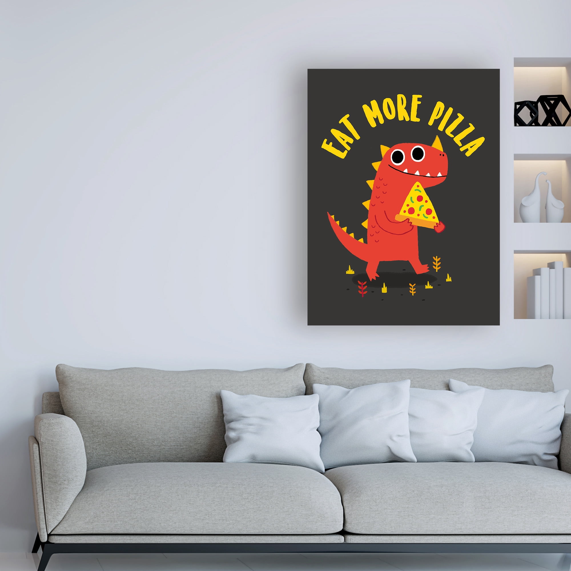 Trademark Fine Art 'Eat More Pizza' Canvas Art by Michael Buxton