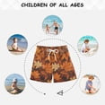 thumbnail image 6 of FORMRS Boys Swim Trunks Quick Dry Mesh Liner Boardshorts Sizes XS-XL, Fall Pattern, 6 of 7