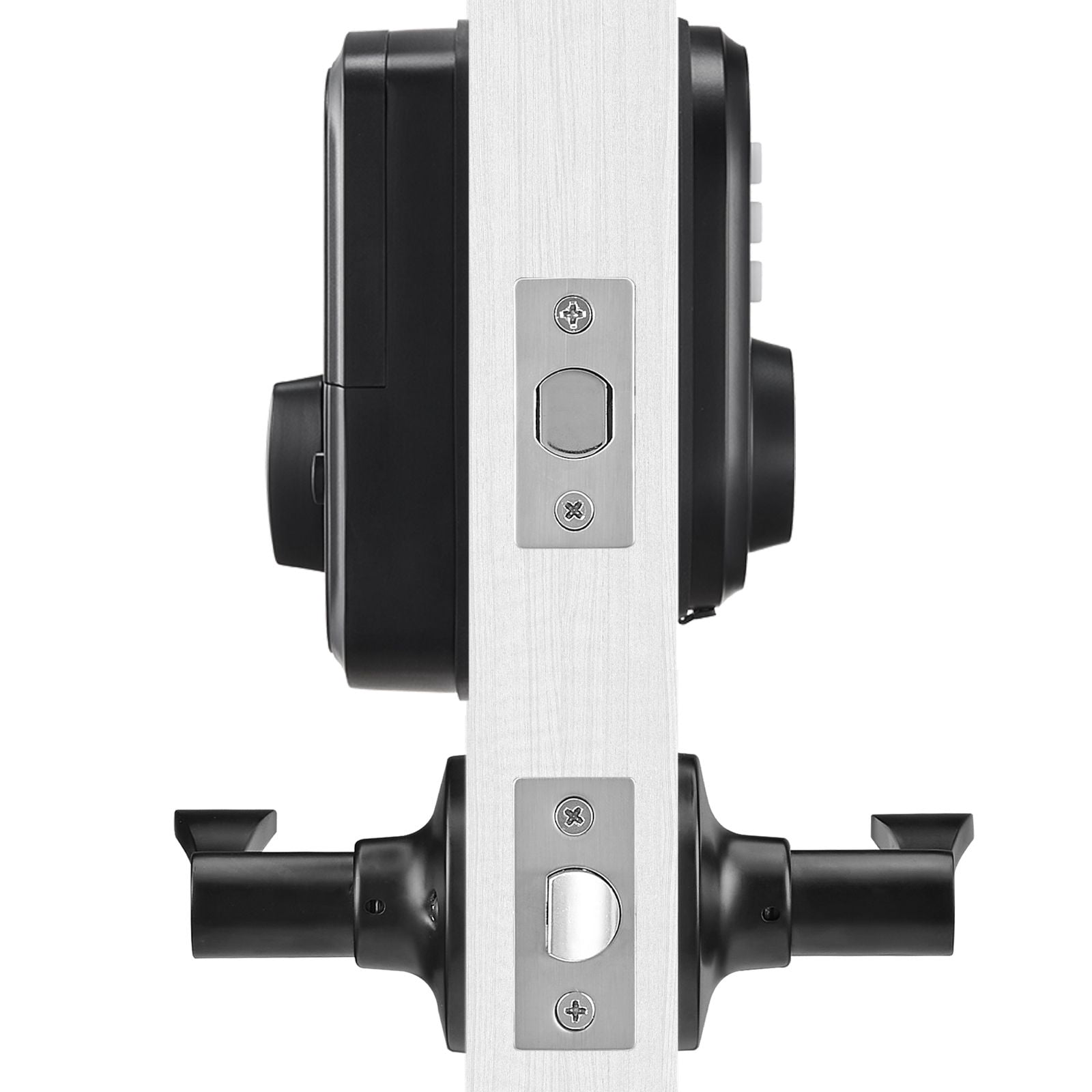 Fingerprint Door Lock with Handles 50 Fingerprints 100 Passcodes Auto-Lock 5-69s One-Time Code Waterproof for Home Office