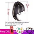 thumbnail image 4 of SUCS High temperature wire Extension Natural Black Wig Female Air Bangs Hair Piece, 4 of 5