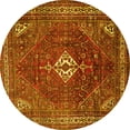 thumbnail image 1 of Ahgly Company Machine Washable Indoor Round Persian Yellow Traditional Area Rugs, 6' Round, 1 of 4