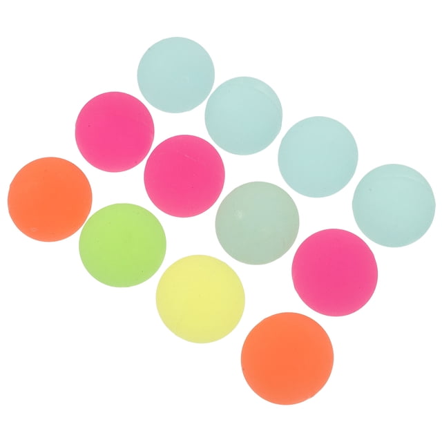 UPOUART 12pcs Luminous Bouncy Balls Elastic Frosted Jumping Balls For Interactive For Parties Christmas Fun