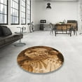 thumbnail image 4 of Ahgly Company Machine Washable Indoor Rectangle Transitional Red Brown Area Rugs, 7' x 9', 4 of 7