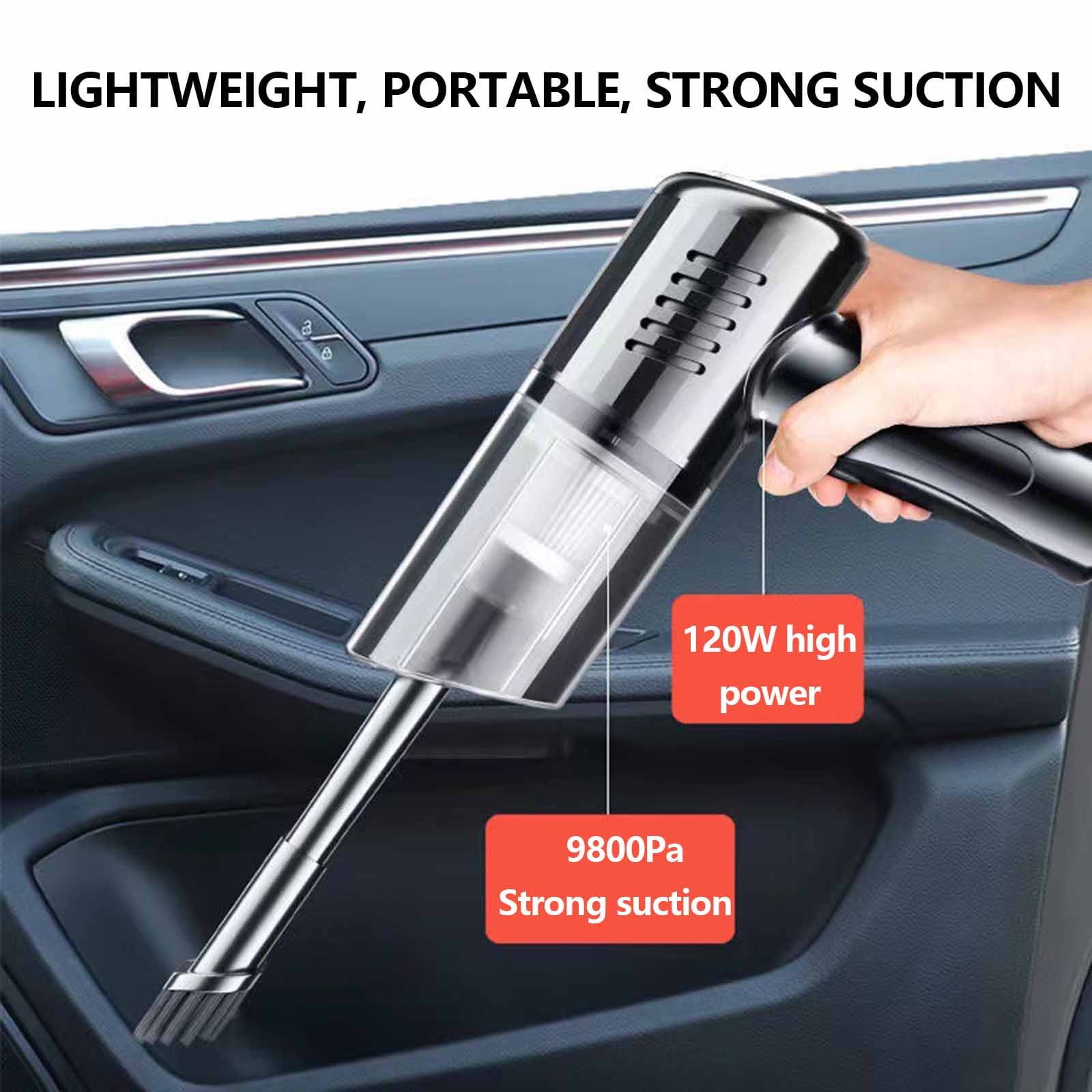 Vacuum Cleaners for Home QTOCIO Handheld Vacuum with Washable Filter Powerful Suction Small Car Vacuum Cleaner Mini Dusts Buster 120W High Power Quick Cleaning for Car